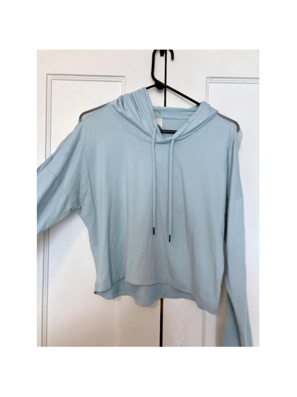 Marika Light Blue Cropped Hoodie (Small)